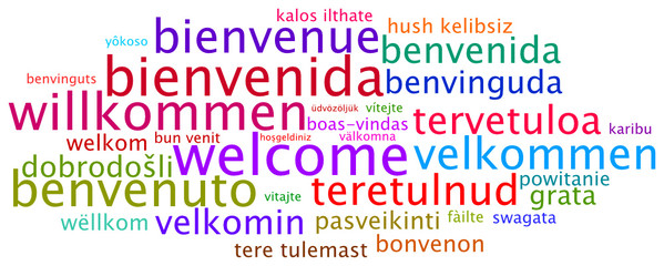 Tag Cloud Willkommen