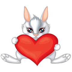 rabbit with a heart