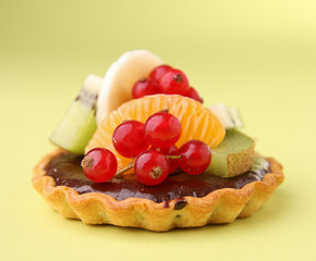 chocolate and fruit tart