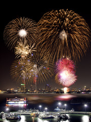 Pataya city fire work festival, Thailand