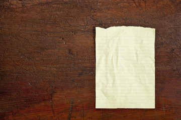notepad paper sheet