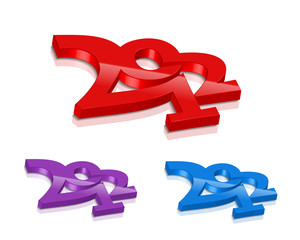 3d new year 2012 design
