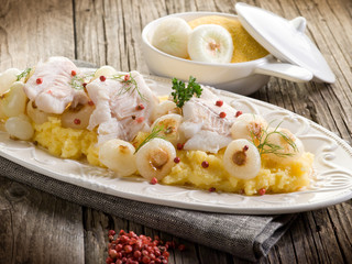 mush wtih cod and little onion