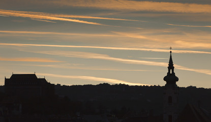 Church tower....