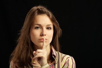 Naklejka premium Portrait of pretty girl