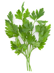 Bunch of parsley isolated on white