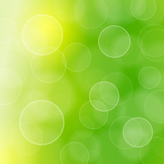 Blurred green circles and bokeh