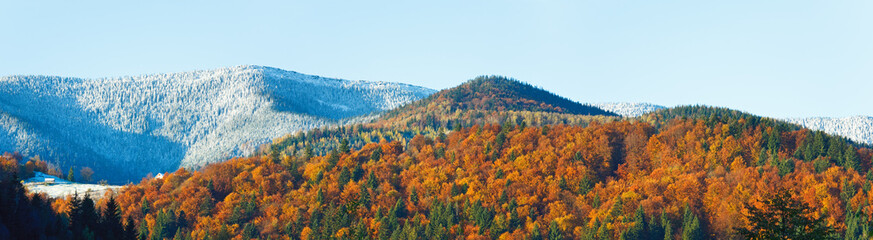 autumn mountain forest panorama