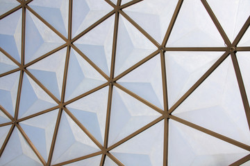 botanical dome glass roof pattern