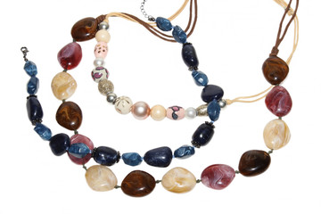 Multi-colored beads.