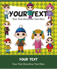 winter children card