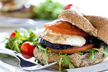 Vegetarian Sandwich Close Up