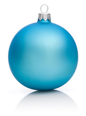 Christmas Blue Ball Isolated on white background