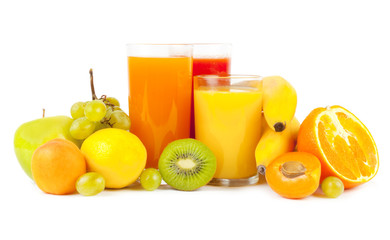 Juices and fruits