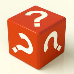 Question Mark Red Dice As Symbol For Information
