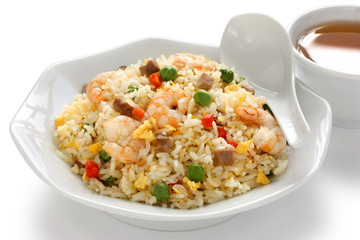 fried rice, chinese cuisine, yangzhou style