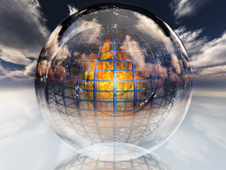 Fire contained in sphere