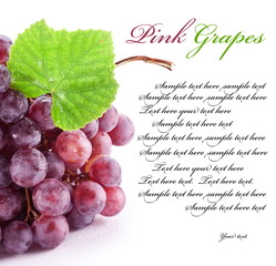 Red grape isolated on a white