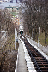 Cableway, Kiev - obrazy, fototapety, plakaty