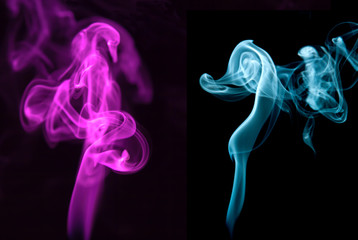 Fototapeta premium Two opposing smoke forms.