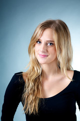 Naklejka premium Blond Girl With Blue eyes