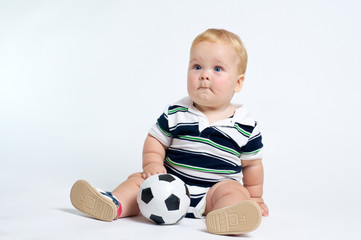 Cute Baby with soccer ball