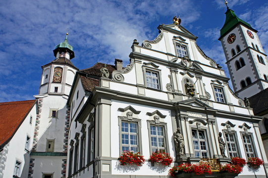 WANGEN im All&auml;g&auml;u mit Rathaus in der Mitte