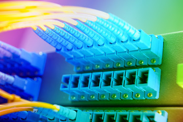 communication and internet network server room
