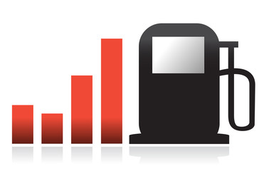 gas bar illustration graph design over white