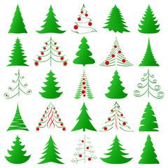 symbolic Christmas trees collection