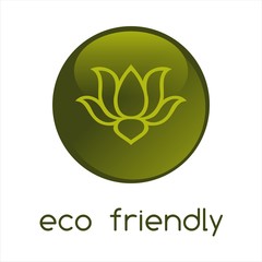 Green water lily , Eco friendly business logo design