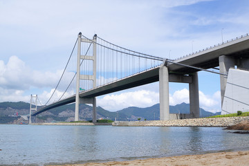 Tsing Ma Bridge at day