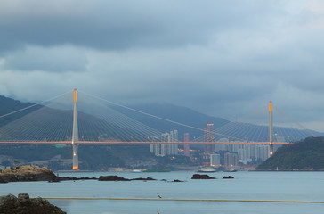 Tsing Ma Bridge at day