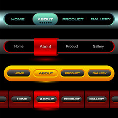 Editable website vector buttons