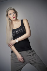 fashion young girl, studio pose