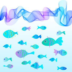 background with fish