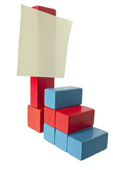 stair made of toy blocks