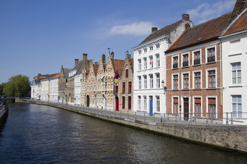 Historical Houses in Bruges, Belgium