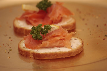 toast au saumon