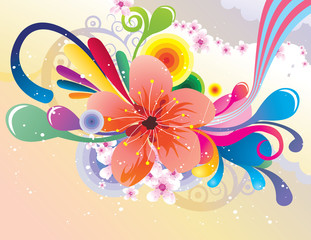 flower color abstract design