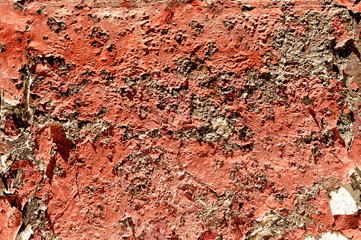 Pinrura roja vieja, textura