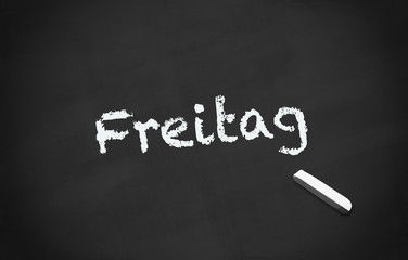 Kreidetafel Freitag