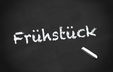 Obraz premium Kreidetafel Frühstück
