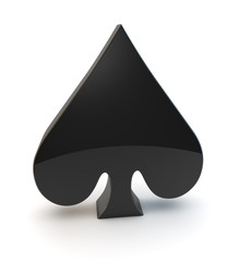 Fototapeta premium pik spielkarte spades playing card symbol 3d