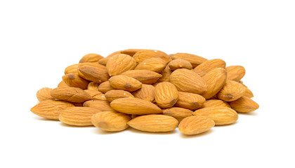 almonds on a white background