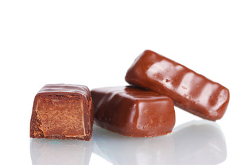 Сhocolate candy isolated on white