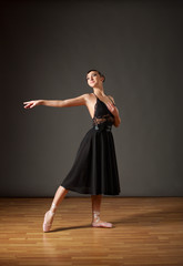 ballerina in black costume