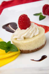 Vanilla Raspberry Cheesecake