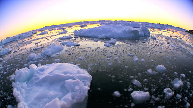 Wide Angle View of Arctic Sunset