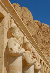 Statues of Hatshepsut at Hatshepsut temple, Egypt